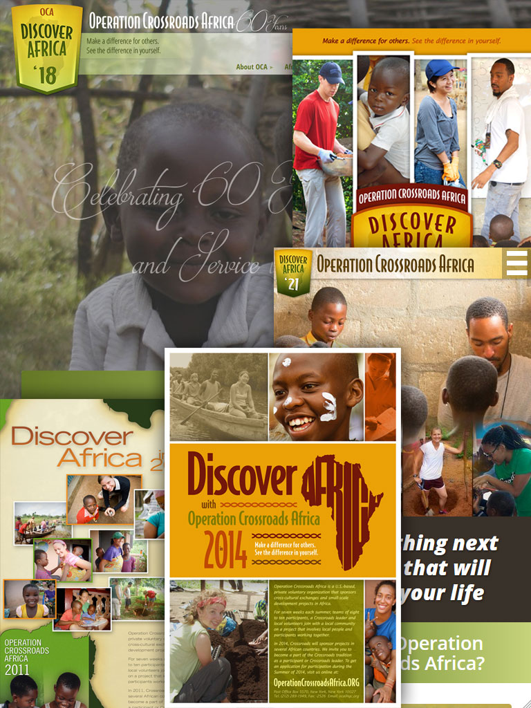 Posters, Website, and Media! The best for 20 years. Operation Crossroads Africa, Non-profit, Community