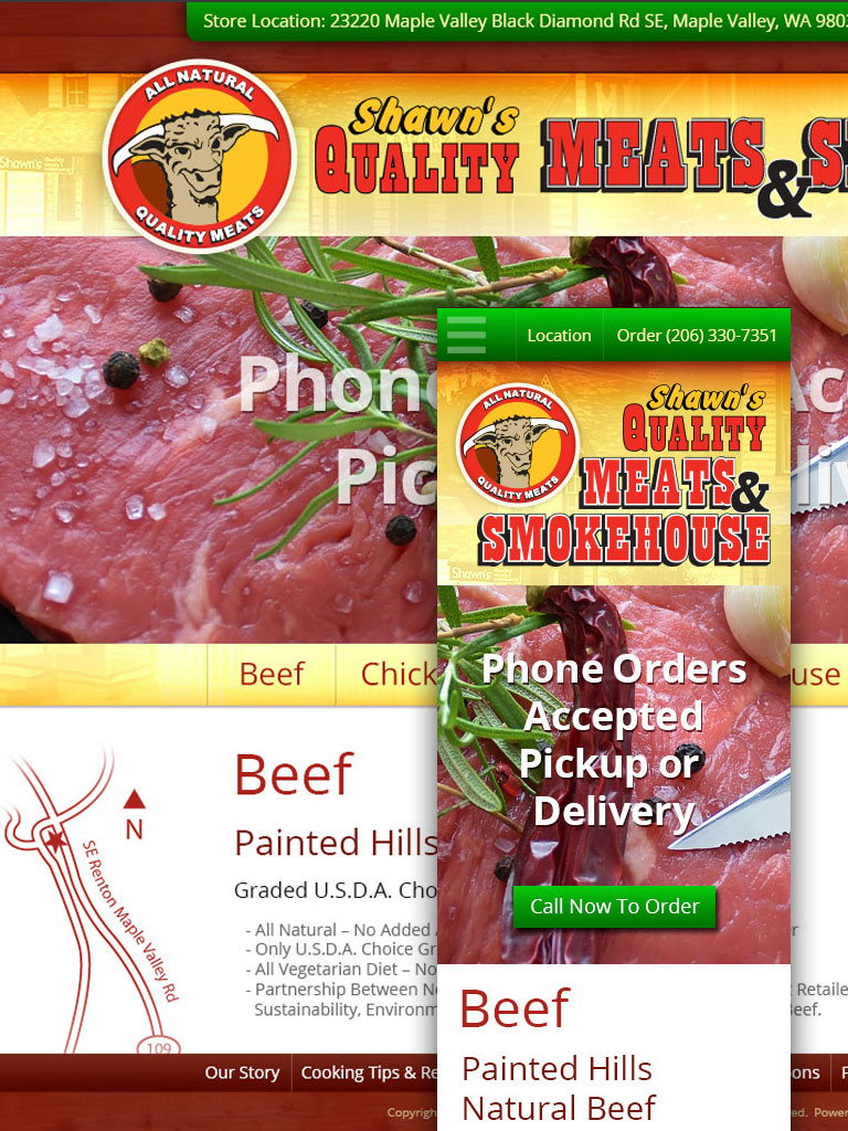 Your designers listened. Far surpassed expectations. Shawn's Quality Meats, Store, Business